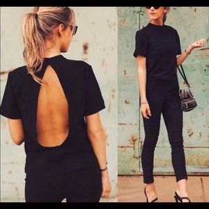 Backless Black Top